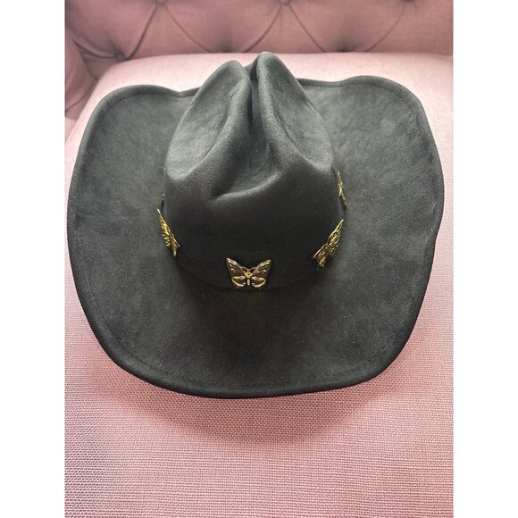 8 Other Reasons Butteryfly Cowboy Hat in Black One Size New Womens Western main image 4